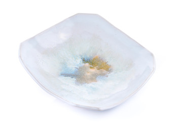 empty white plate on a white background
