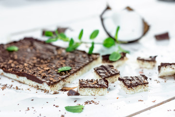 Healthy version of vegan coconut cake