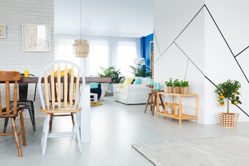 Dining room in loft