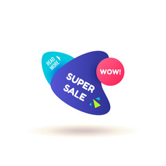 Modern simple sale badge template for web banners and sale promo