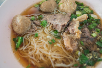 Meat noodle, Thai food, chinese food