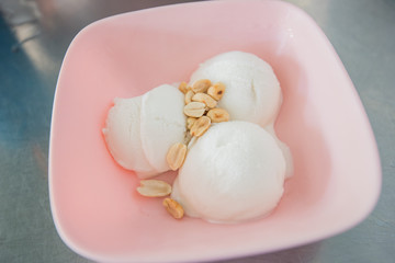 coconut ice cream, thai dessert