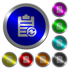 Syncronize note luminous coin-like round color buttons