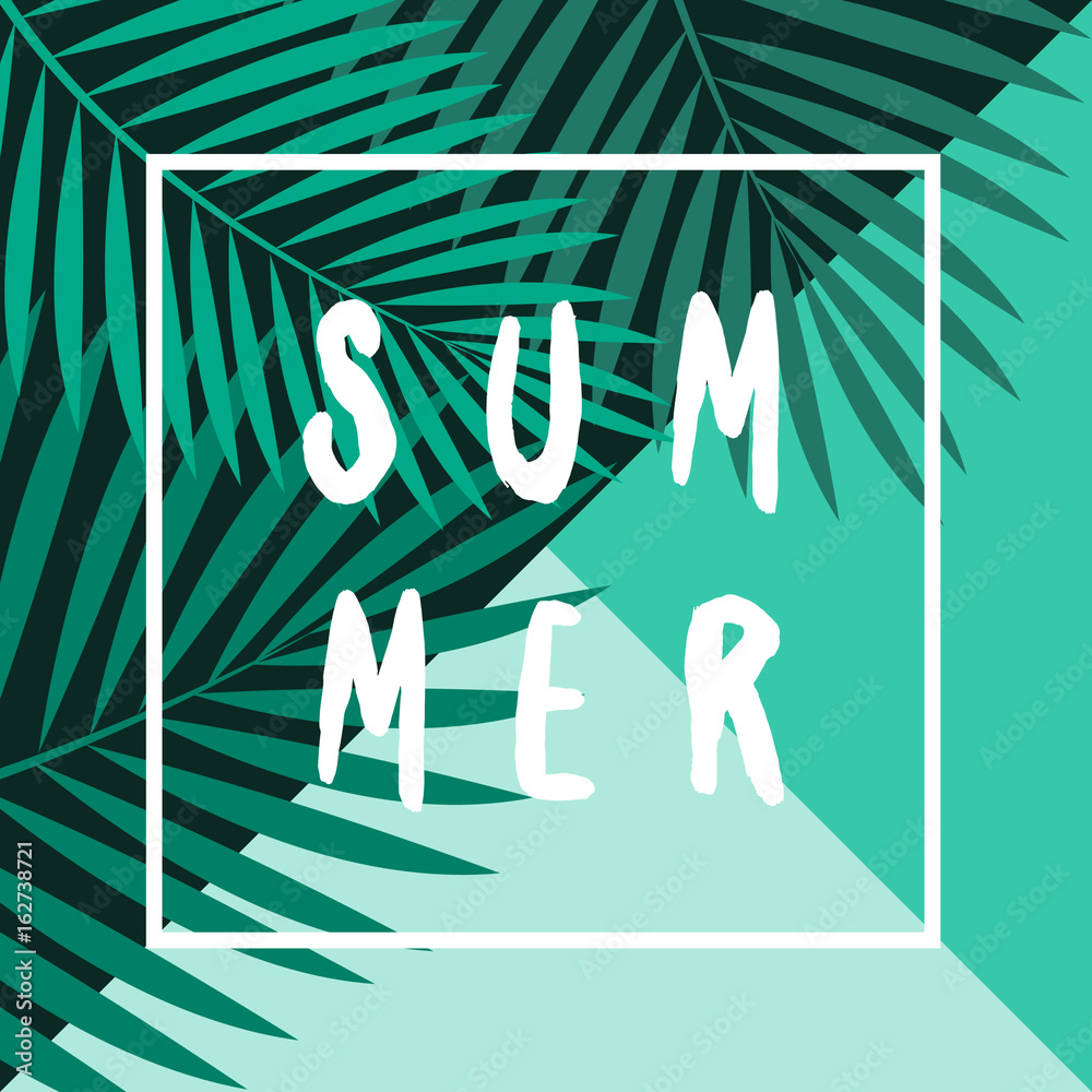 Sticker summer poster design