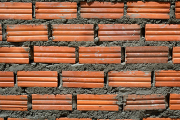Construction wall Building with brick and cement