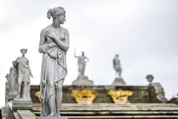 Sculpture in park of Peterhof Palace in Russia.