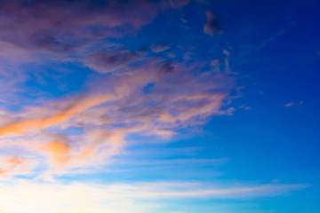 sky and clouds of heaven With sunset and colorful
