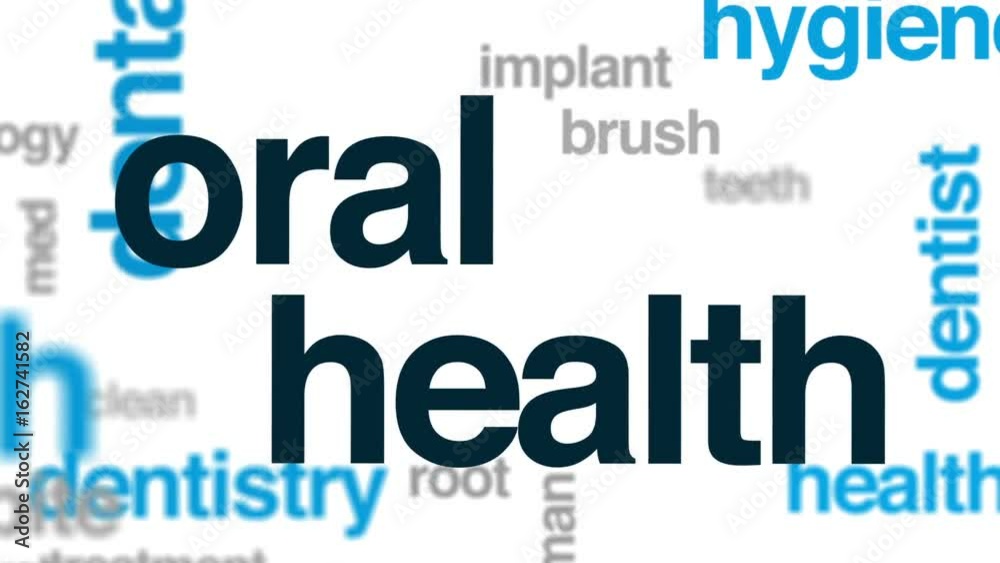 Canvas Prints Oral health animated word cloud, text design animation.