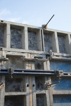 construction site concrete works cladding