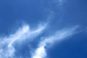 Beautiful blue sky with white clouds in nature