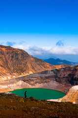 Volcano Crater lake of Mount Zao, Japan