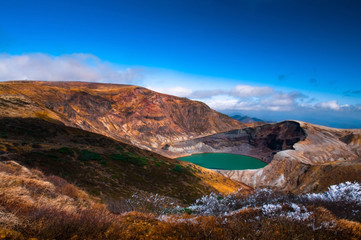 Fototapeta na wymiar Volcano Crater of Mount Zao, Japan