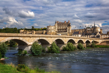 Fototapeta premium Amboise, France. Royal Castle of Amboise on the banks of the Loire River