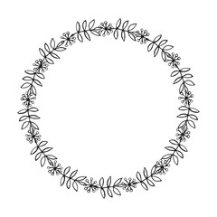 Hand drawn wreath. Floral design