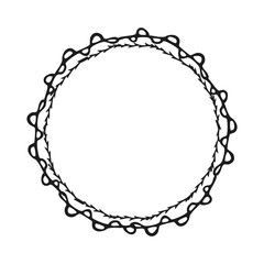 Hand drawn wreath. Floral design