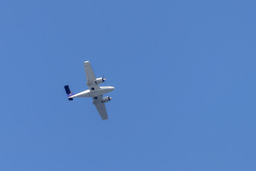 view of the plane in the sky