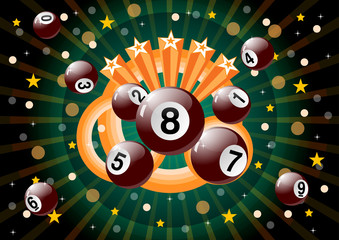 Maroon lotto balls