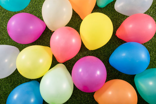Colorful Balloons on the grass