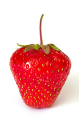 Sweet ripe red strawberry isolated on white background