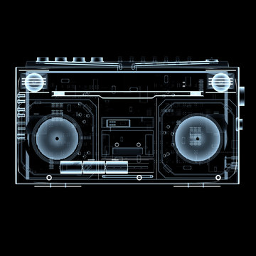 x-ray of a ghettoblaster
