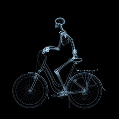 x-ray of a biker