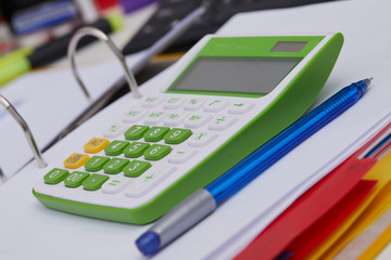 office supplies on a table