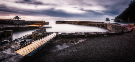 charlestown cornwall england uk harbour sunrise