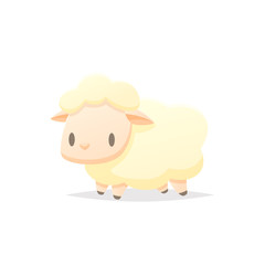 Cute sheep vector isolated illustration