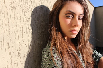 Girl with a strong look