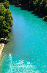 Part of beautiful river in Bern, Switzerland