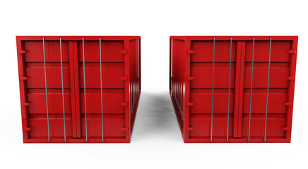 3d rendering of a shipping container