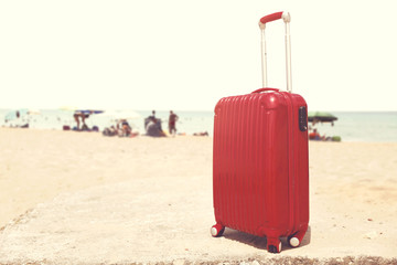 summer time and suitcase 