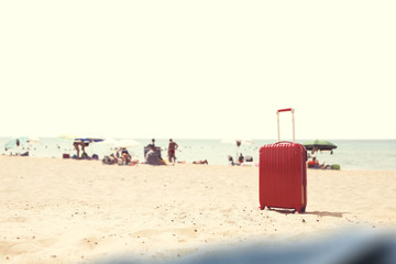 summer time and suitcase 