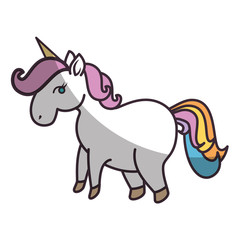 Cute unicorn cartoon icon vector illustration graphic design