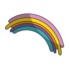 Beautiful rainbow cartoon icon vector illustration graphic design