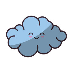 Cute cloud cartoon icon vector illustration graphic design