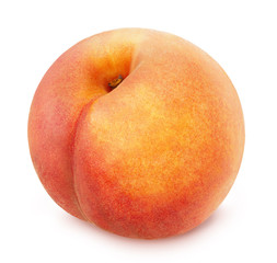 Peach isolated on white. Full depth of field.
