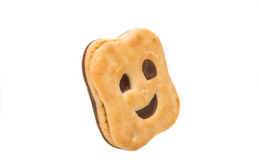 smiley cookie isolated