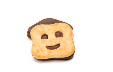 smiley cookie isolated