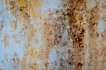 Colored rusty metal wall background