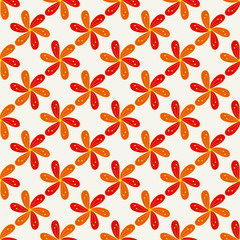Flower vector seamless pattern
