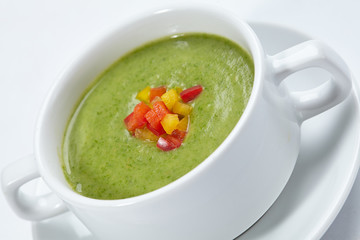green cream soup