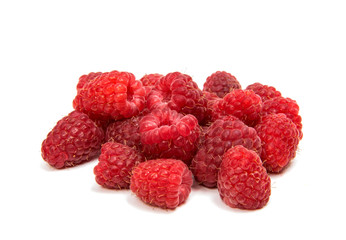 Fresh raspberries isolated