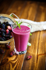 Sweet berry smoothie from black mulberry
