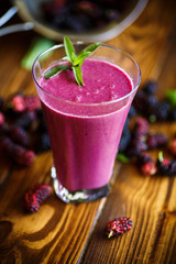Sweet berry smoothie from black mulberry