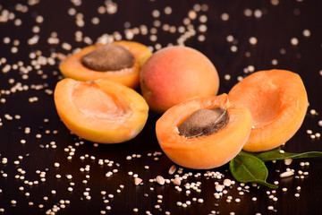 Cut apricots