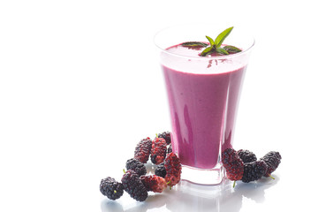 Sweet berry smoothie from black mulberry