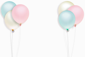 colorful balloon on white background for graphic concept	