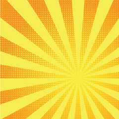 retro comic yellow background raster gradient halftone pop art retro style