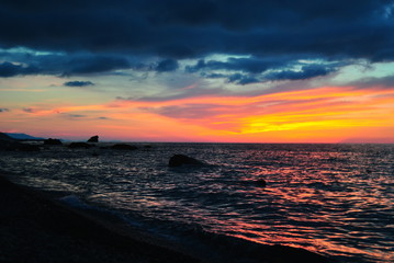Obraz premium Tramonto sul mare